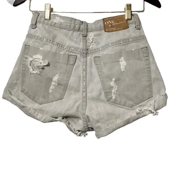 ✨ One Teaspoon Hawks High Waisted Denim Jean Shorts - Picture 4 of 5